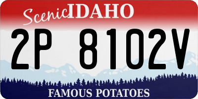 ID license plate 2P8102V