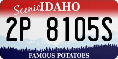 ID license plate 2P8105S