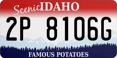 ID license plate 2P8106G
