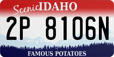 ID license plate 2P8106N