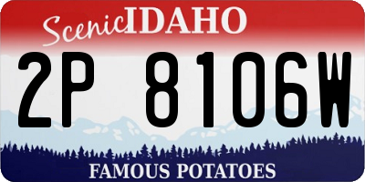 ID license plate 2P8106W