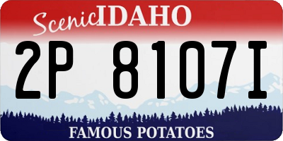 ID license plate 2P8107I