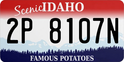 ID license plate 2P8107N
