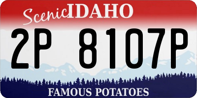 ID license plate 2P8107P