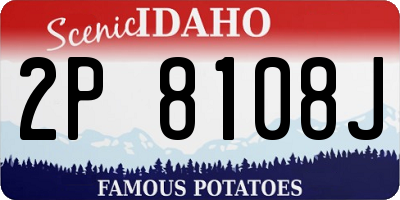 ID license plate 2P8108J
