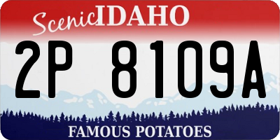 ID license plate 2P8109A