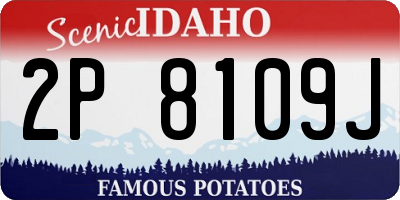 ID license plate 2P8109J