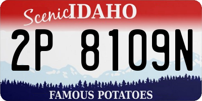 ID license plate 2P8109N