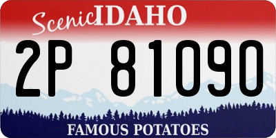 ID license plate 2P8109O