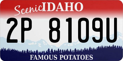 ID license plate 2P8109U