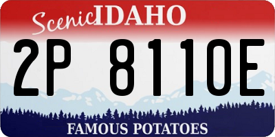 ID license plate 2P8110E