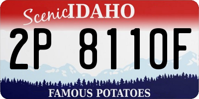 ID license plate 2P8110F