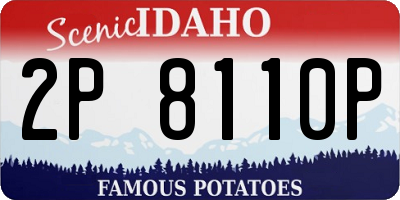 ID license plate 2P8110P