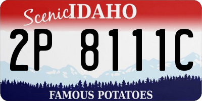 ID license plate 2P8111C