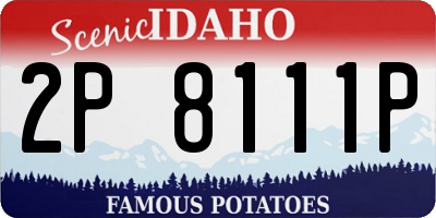 ID license plate 2P8111P