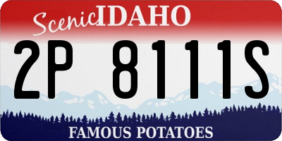 ID license plate 2P8111S