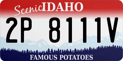 ID license plate 2P8111V