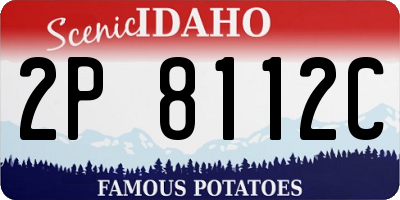 ID license plate 2P8112C