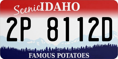 ID license plate 2P8112D