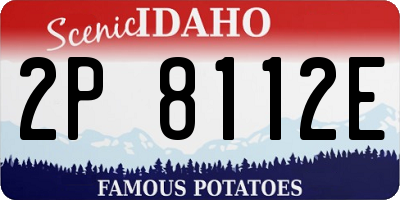 ID license plate 2P8112E