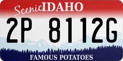 ID license plate 2P8112G