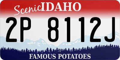 ID license plate 2P8112J