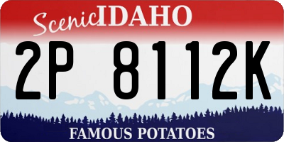 ID license plate 2P8112K