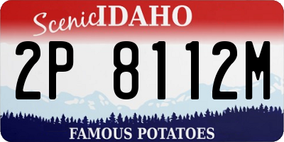 ID license plate 2P8112M