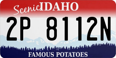 ID license plate 2P8112N