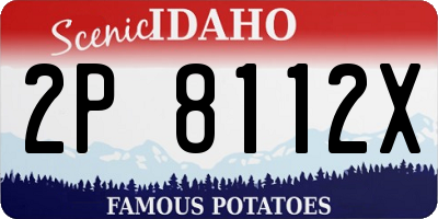 ID license plate 2P8112X