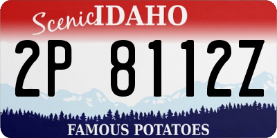 ID license plate 2P8112Z