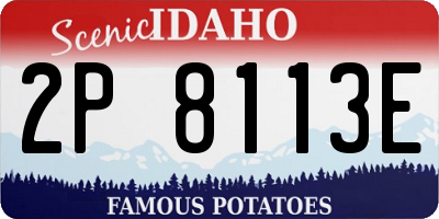 ID license plate 2P8113E