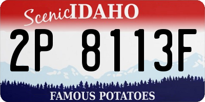 ID license plate 2P8113F