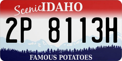 ID license plate 2P8113H