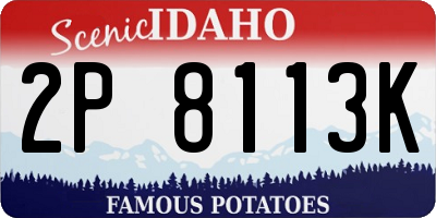 ID license plate 2P8113K