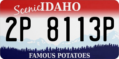 ID license plate 2P8113P
