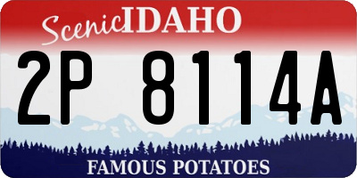ID license plate 2P8114A