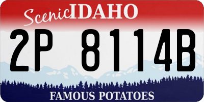ID license plate 2P8114B