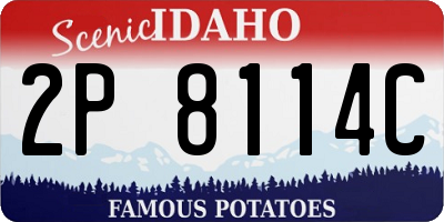 ID license plate 2P8114C