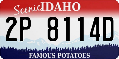 ID license plate 2P8114D