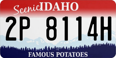 ID license plate 2P8114H