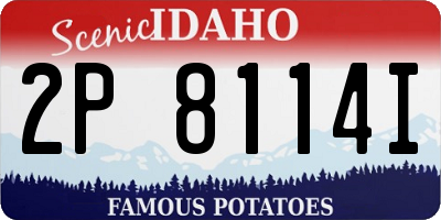 ID license plate 2P8114I