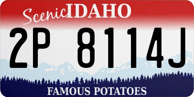 ID license plate 2P8114J