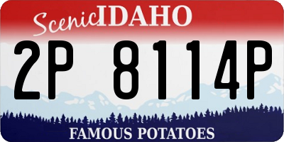 ID license plate 2P8114P
