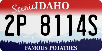 ID license plate 2P8114S