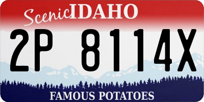 ID license plate 2P8114X