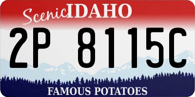 ID license plate 2P8115C