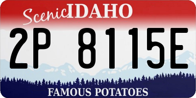 ID license plate 2P8115E