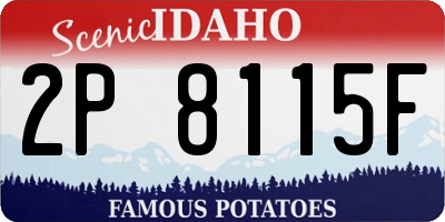 ID license plate 2P8115F