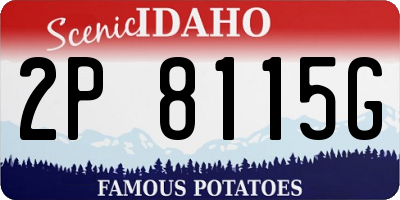 ID license plate 2P8115G